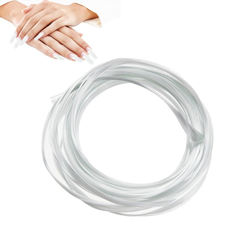 NICENEEDED False Nail Extension Fiber, 5M Nail Extension Fibers Adjustable Shape Nails Lengthening Fibers Tools, DIY Fiberglass Nail Art Makeup Supplies for Home Salon - Image 1